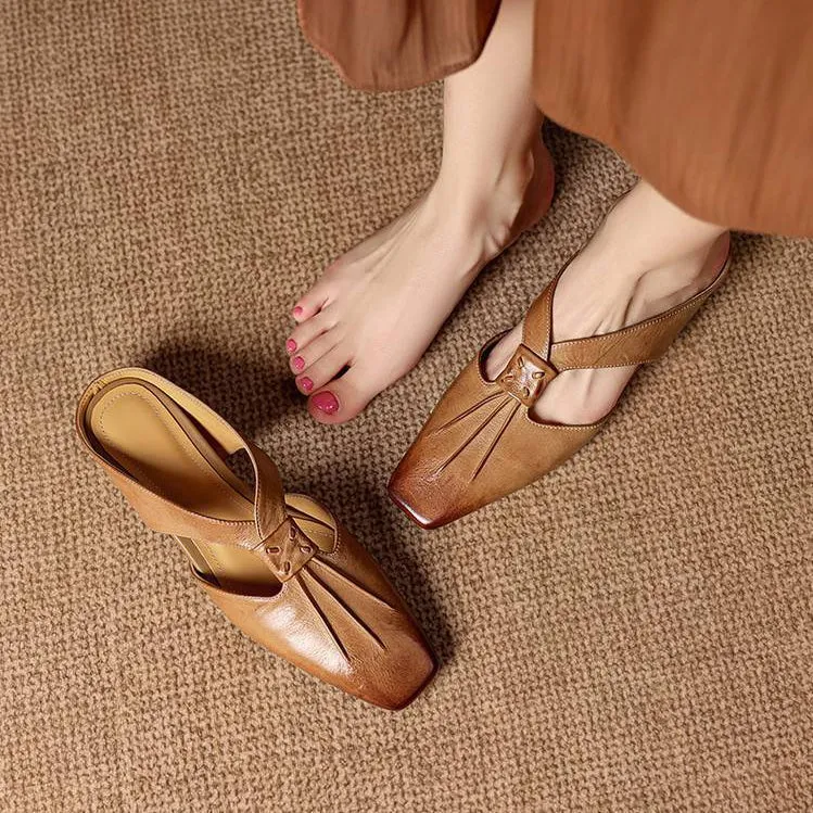Anja | Mules avec Nœud et Bout Fermé