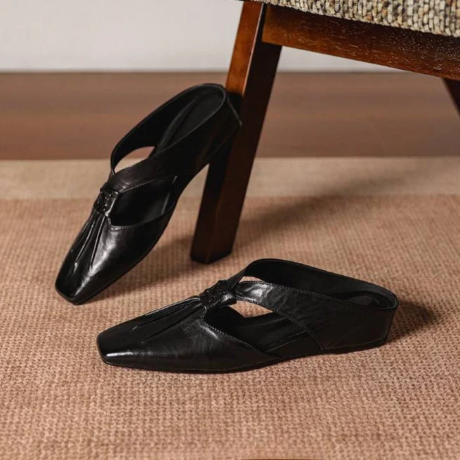 Anja | Mules avec Nœud et Bout Fermé