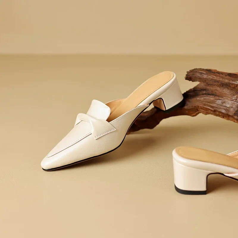 Marcella | Mules à Pointe avec Nœud