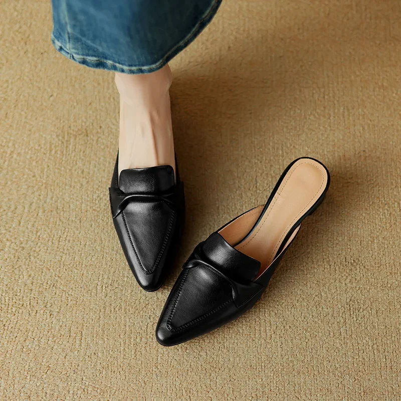 Marcella | Mules à Pointe avec Nœud