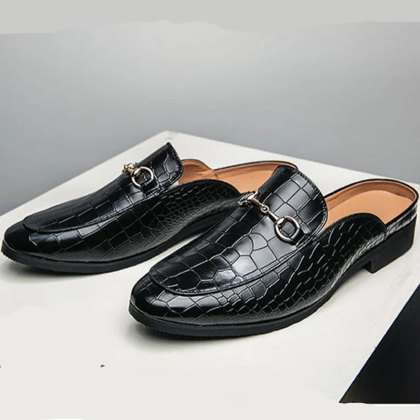 Marianna | Mules Mocassins Effet Croco