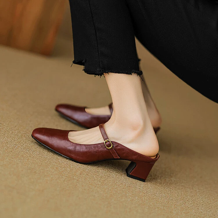 Manuela | Mules Mary Jane à Talon