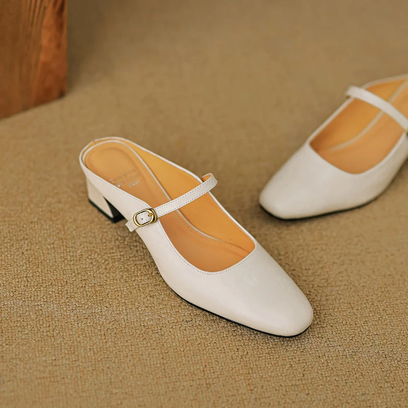 Manuela | Mules Mary Jane à Talon