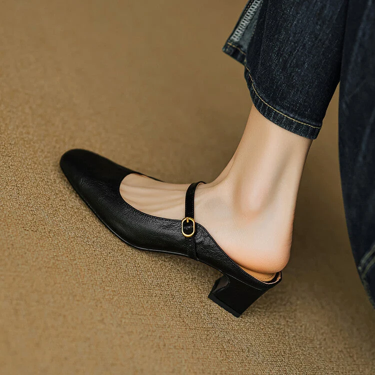 Manuela | Mules Mary Jane à Talon