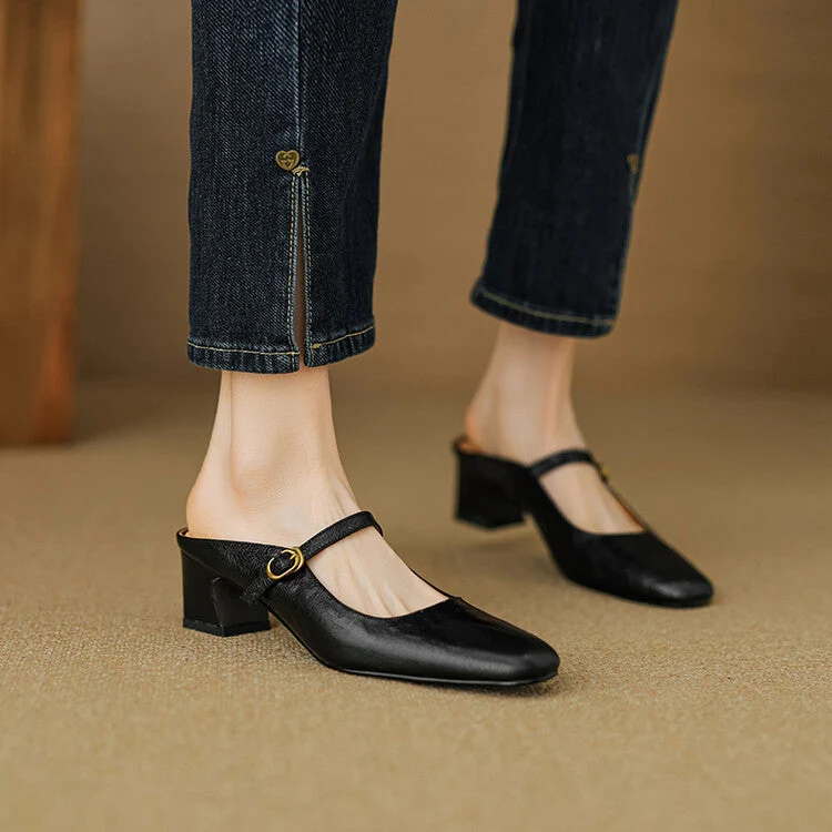 Manuela | Mules Mary Jane à Talon