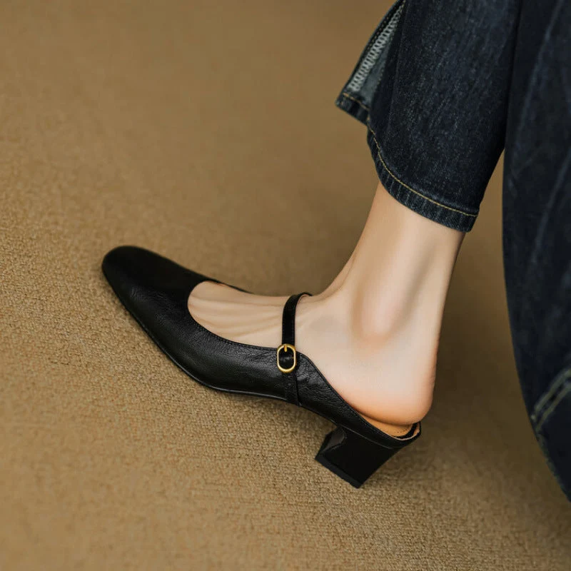 Manuela | Mules Mary Jane à Talon