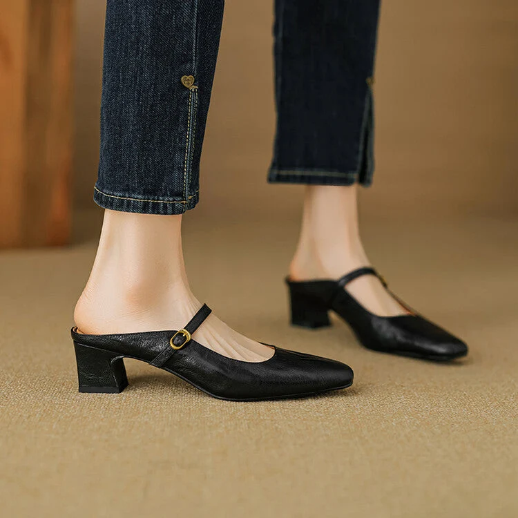 Manuela | Mules Mary Jane à Talon