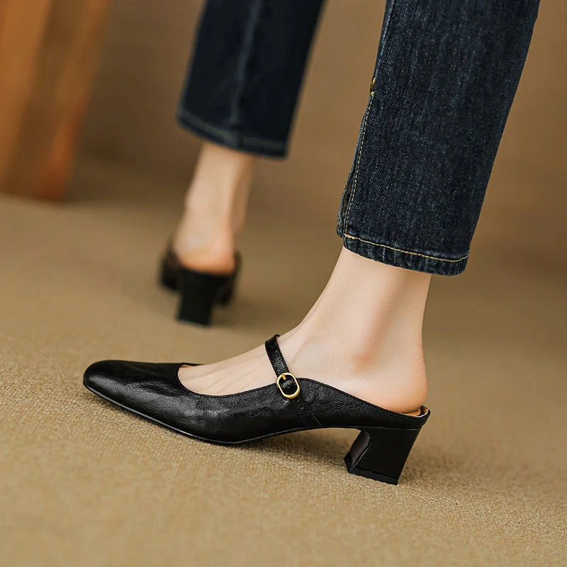 Manuela | Mules Mary Jane à Talon