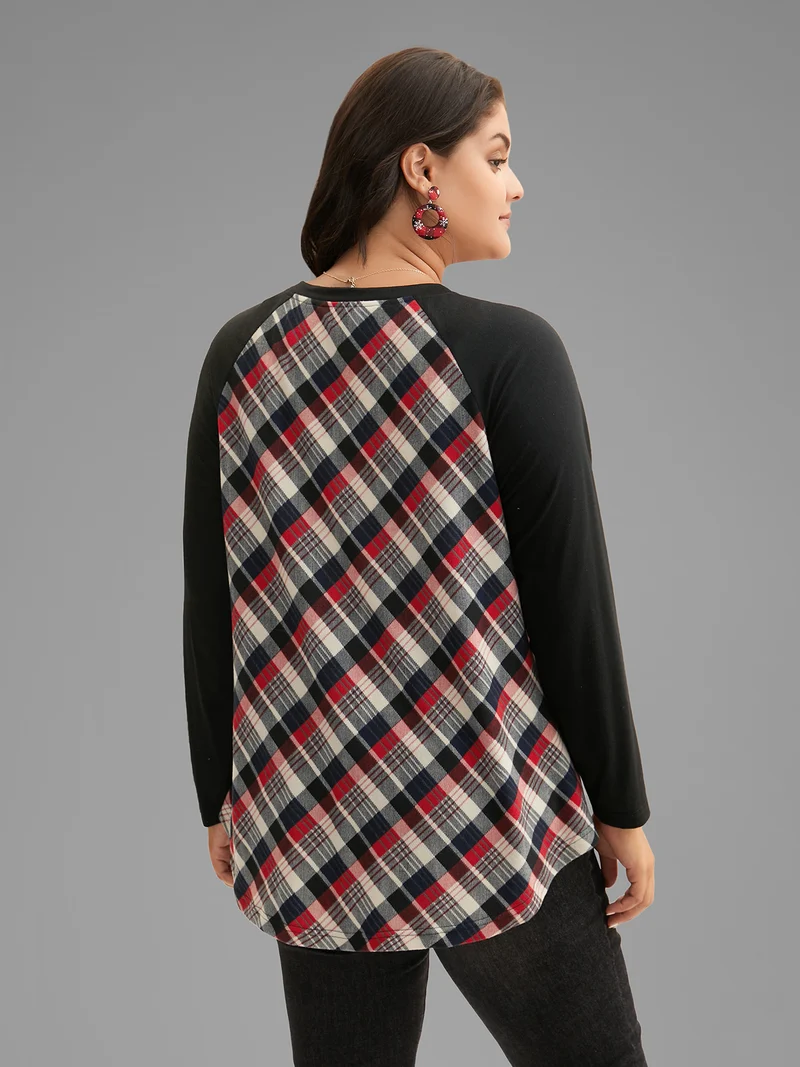 Color-block Design Patch Pocket Tee