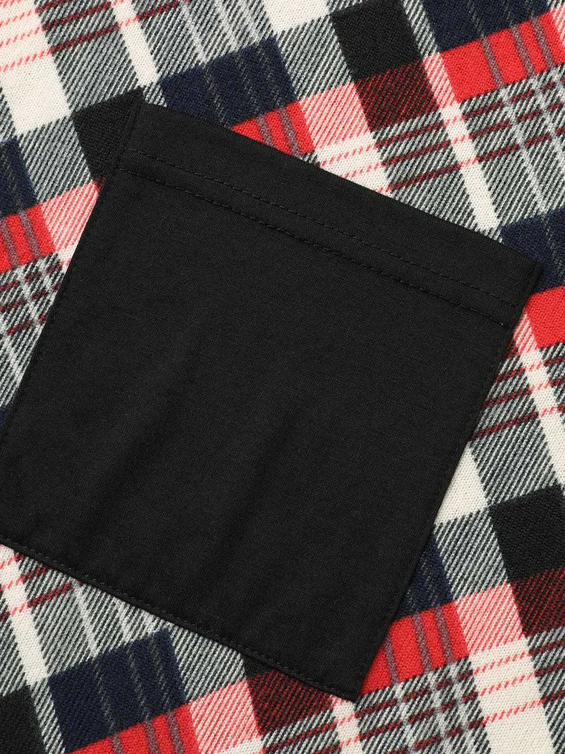 Color-block Design Patch Pocket Tee