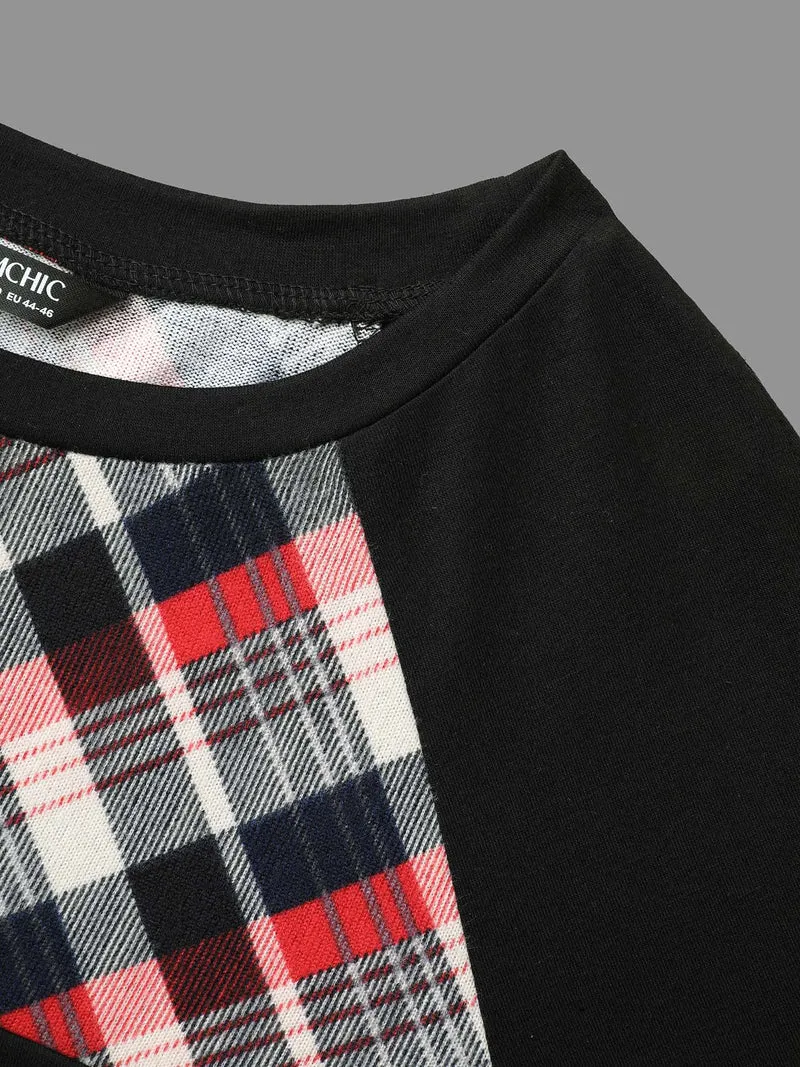 Color-block Design Patch Pocket Tee