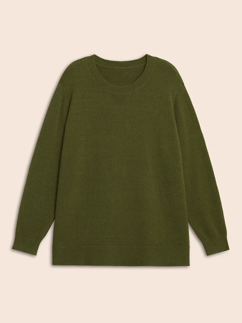 Supersoft Essentials Solid Slit Hem Pullover