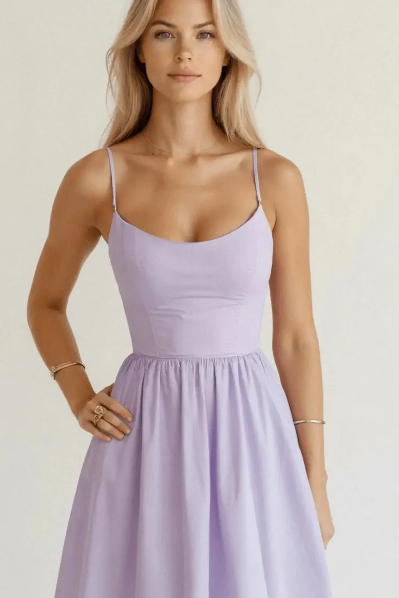 Women's Structured Midi Dress | A-Line Wedding Guest Attire
