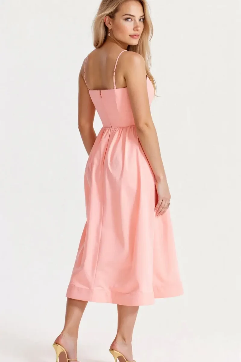 Women's Structured Midi Dress | A-Line Wedding Guest Attire