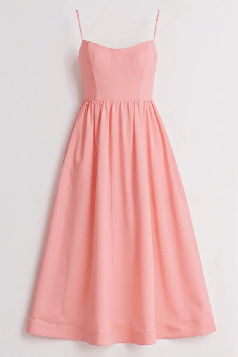 Women's Structured Midi Dress | A-Line Wedding Guest Attire
