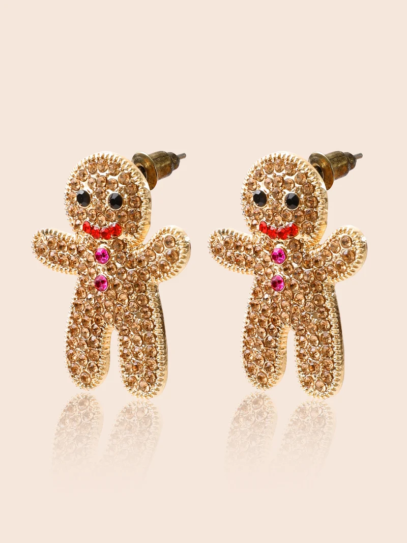 Gingerbread Zircon Earrings
