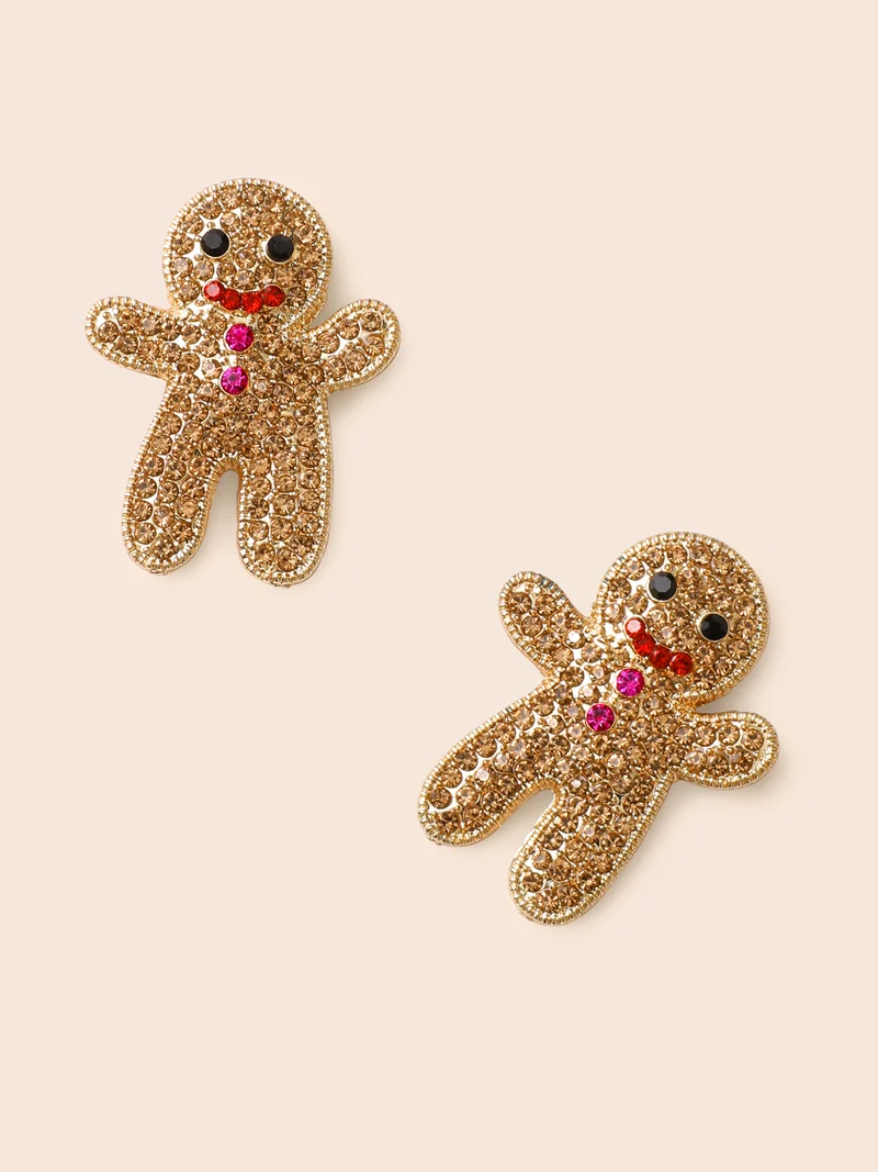 Gingerbread Zircon Earrings