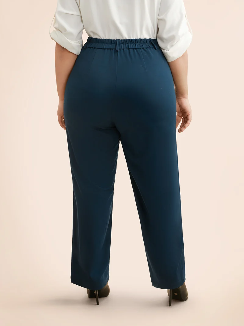 Straight Leg Single-flap Pocket Pants