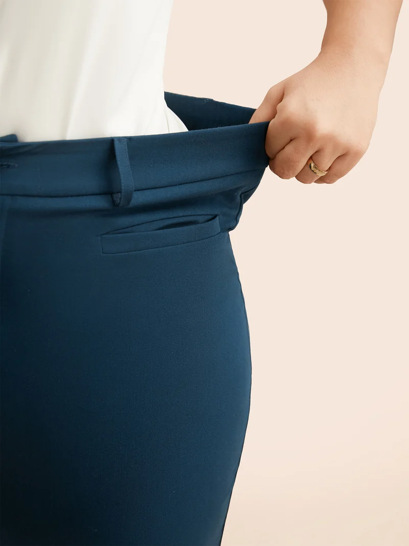 Straight Leg Single-flap Pocket Pants