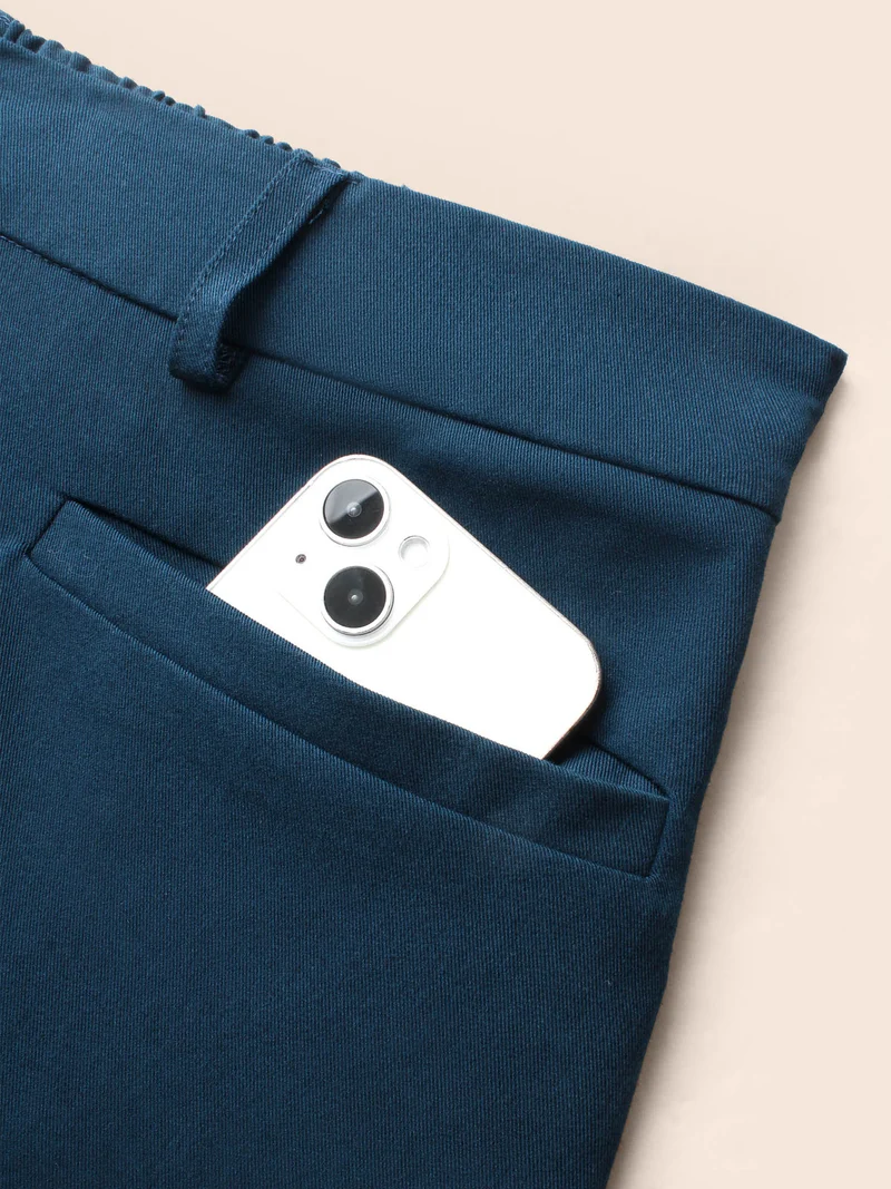 Straight Leg Single-flap Pocket Pants