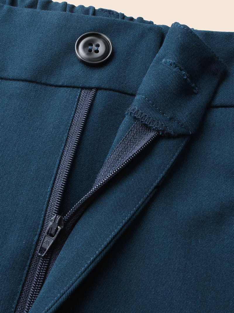 Straight Leg Single-flap Pocket Pants