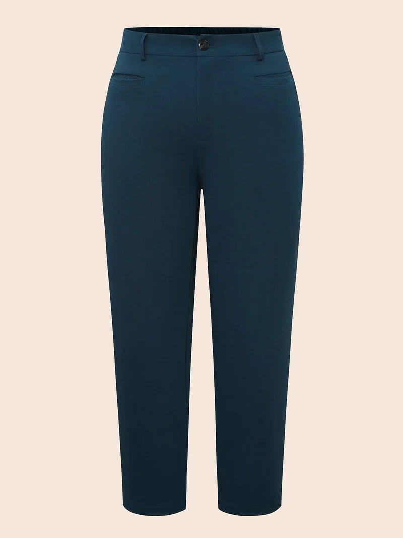 Straight Leg Single-flap Pocket Pants