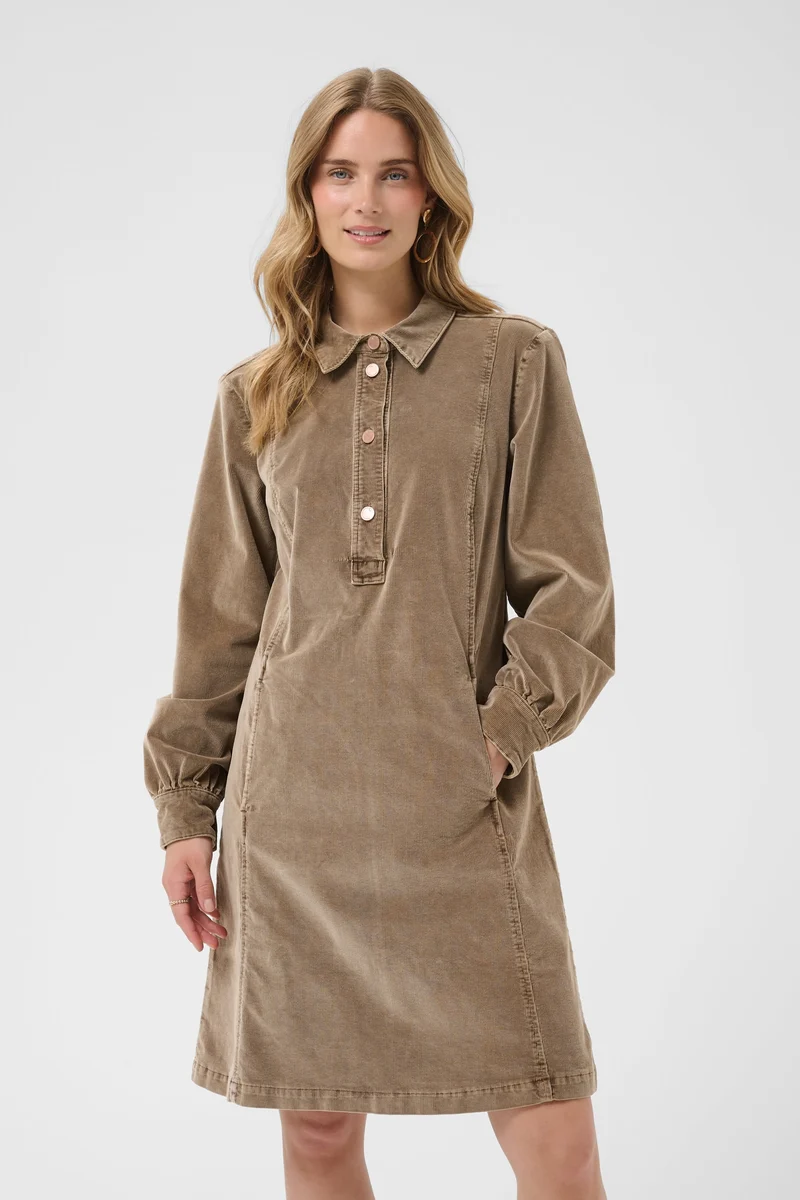 Robe courte en velours côtelé Brady