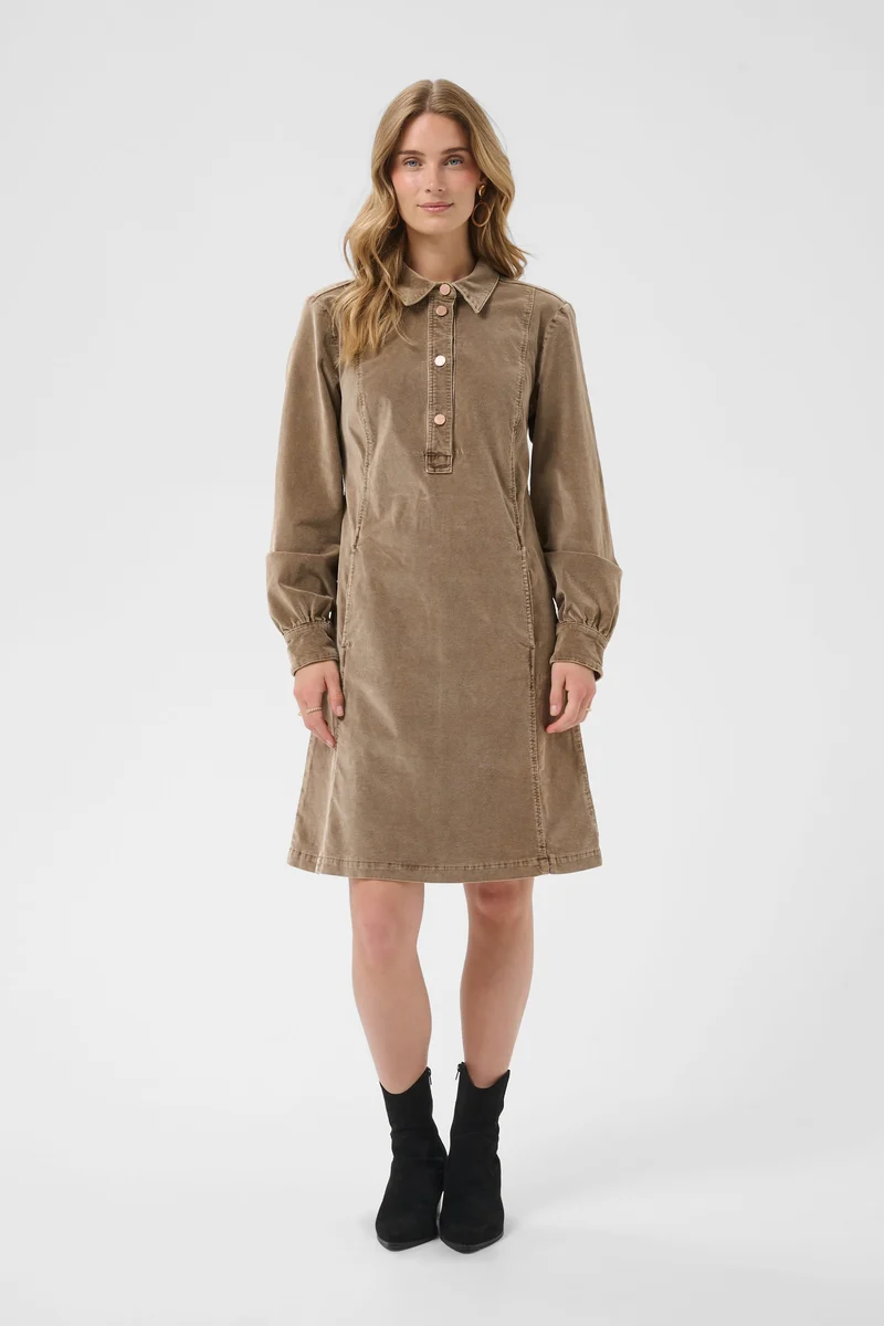 Robe courte en velours côtelé Brady