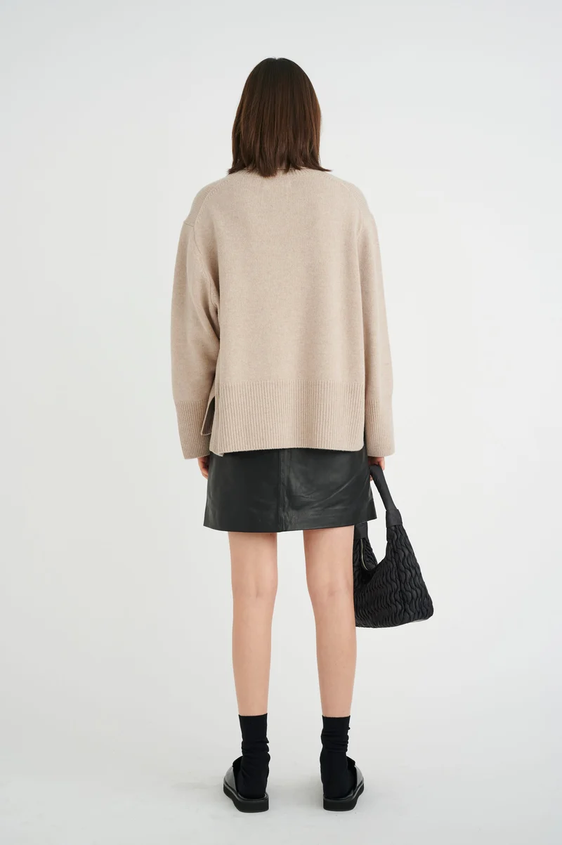 Jupe courte en cuir Wook