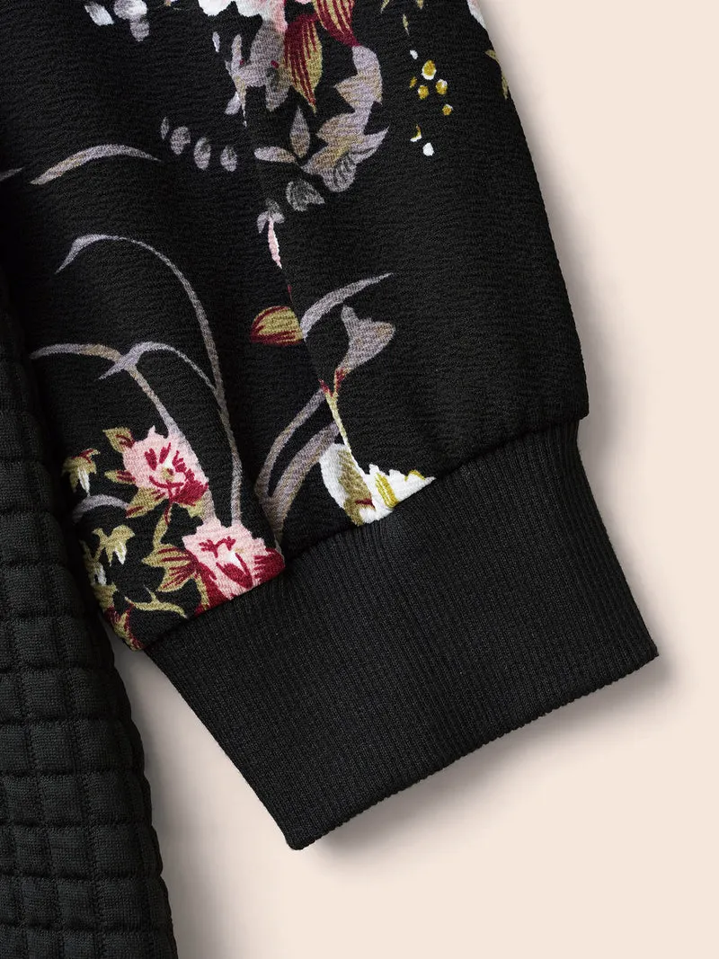 Natural Flowers Patchwork Texture Jacket