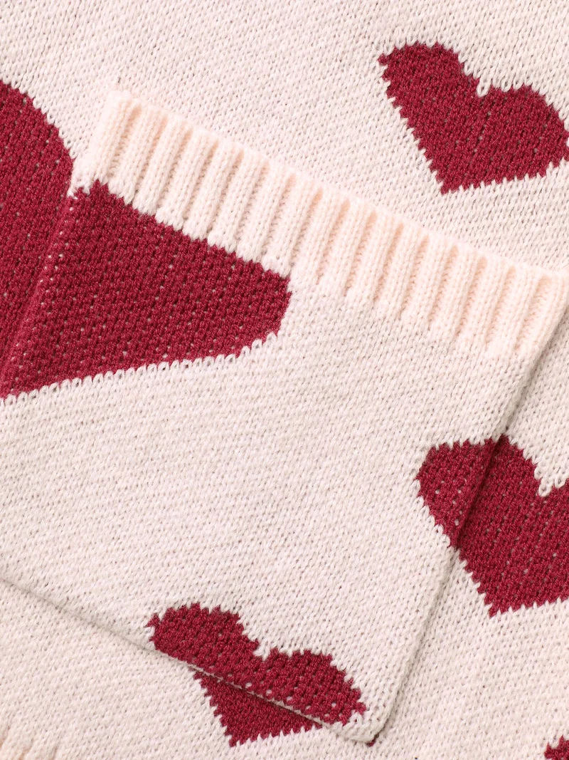 Hearts Out Embroidered Pockets Cardigan