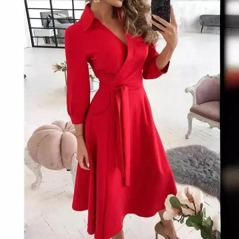 Women's Structured Fabric Blazer Dress | Elegant Tailored Belted Design