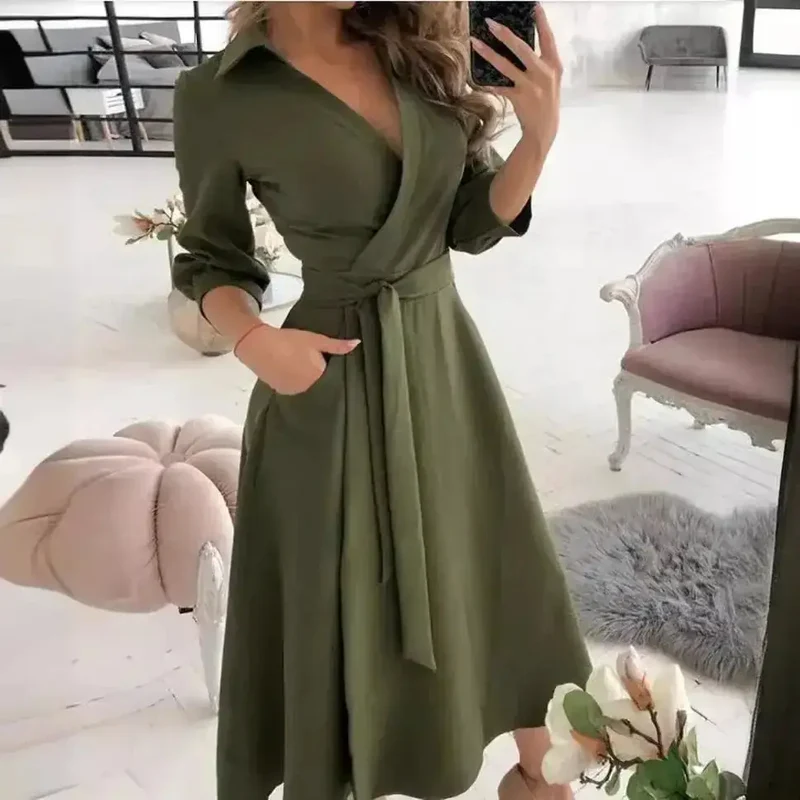 Women's Structured Fabric Blazer Dress | Elegant Tailored Belted Design