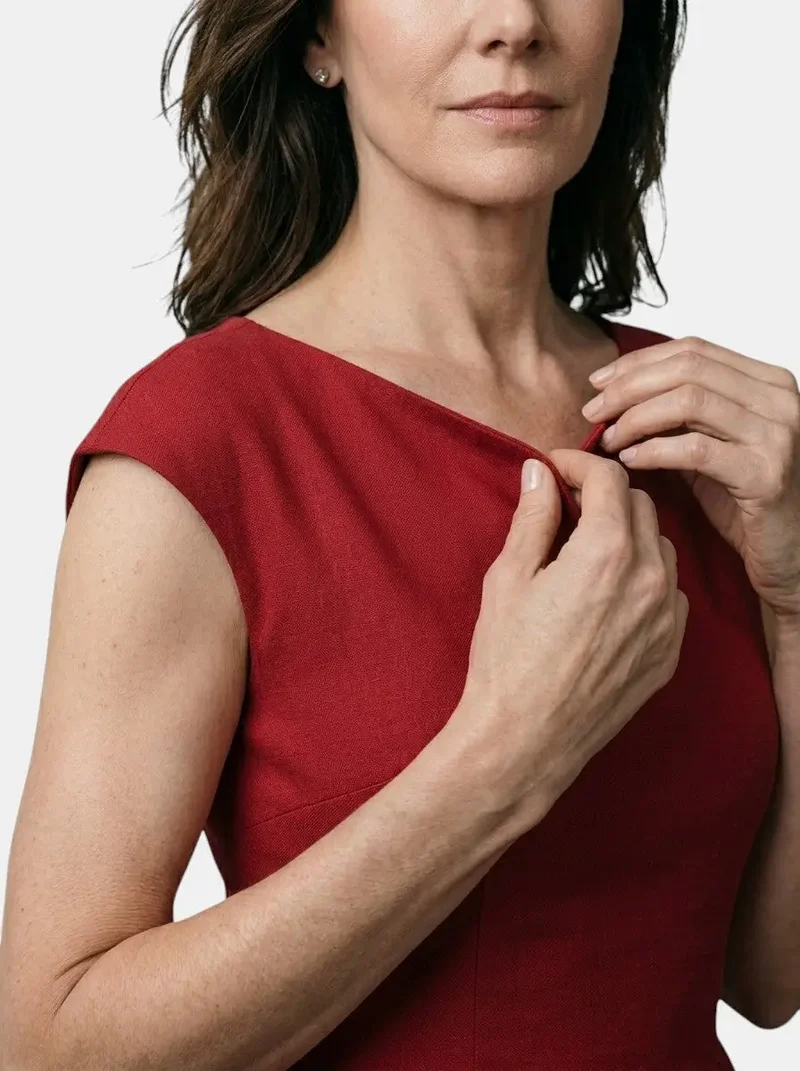 Women's Flowing Midi Dress | Elegant Cap Sleeve Fit and Flare Summer Dress