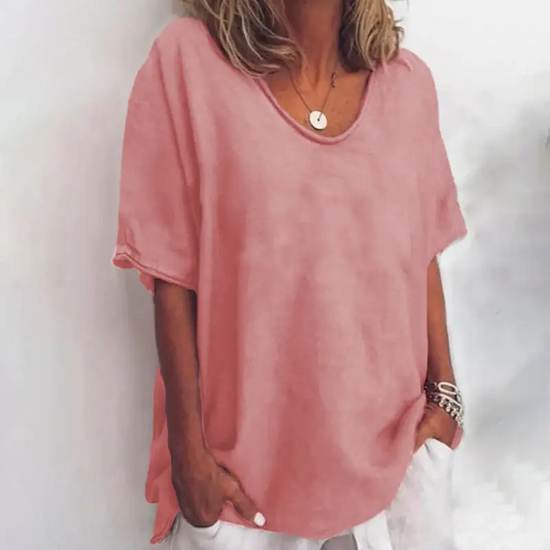 Women's Lightweight Cotton Blouse | Flowy Relaxed Fit Summer Top
