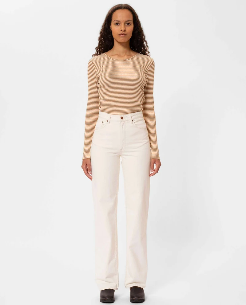 Jean ample en coton bio Clean Eileen Limestone