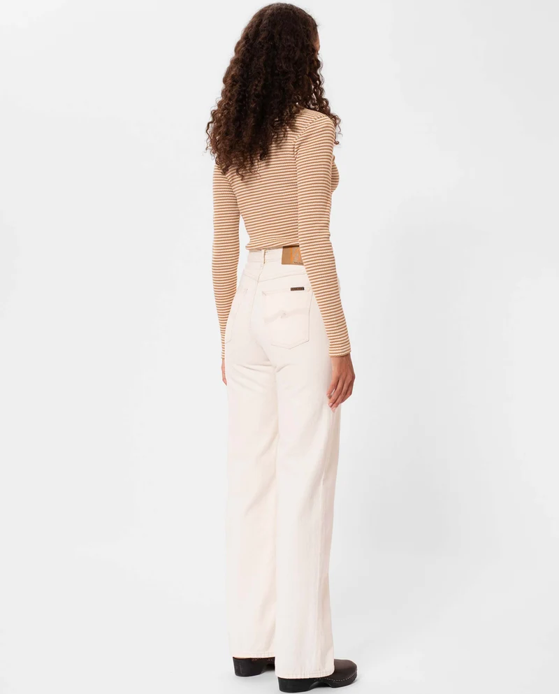 Jean ample en coton bio Clean Eileen Limestone