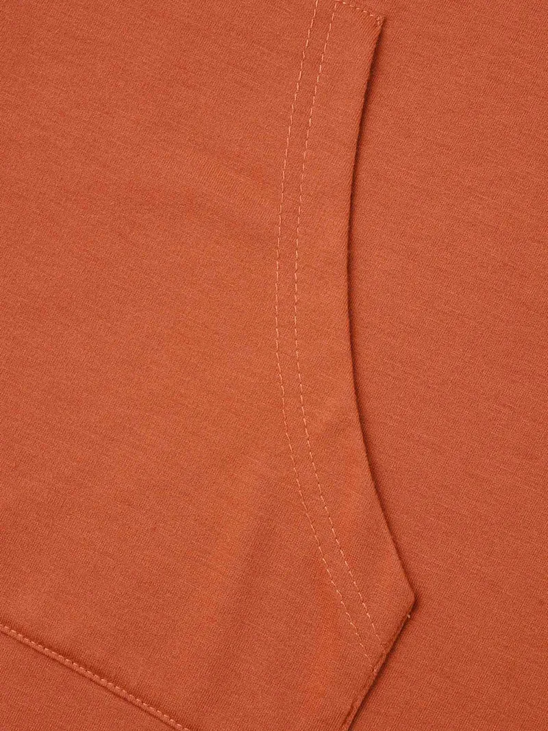 Plain Hooded Drawstring Kangaroo Pocket Dress
