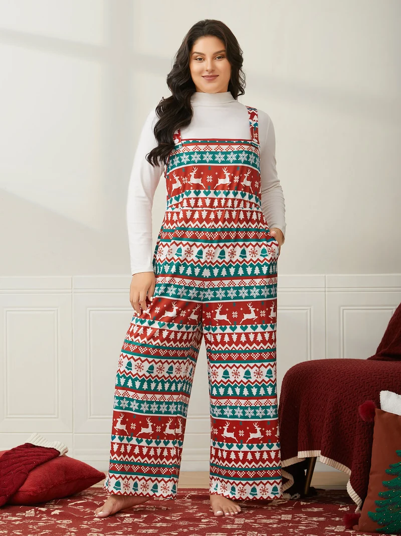 Cami Stripe Knit Straight-Leg Lounge Jumpsuit