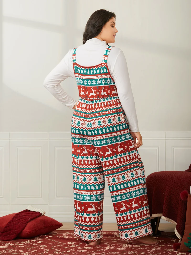 Cami Stripe Knit Straight-Leg Lounge Jumpsuit