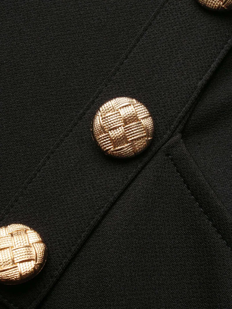 Buckle Detail Wide-Leg Pants