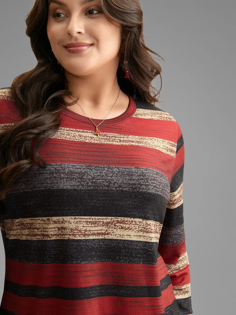 Holiday Colorful Striped Tee