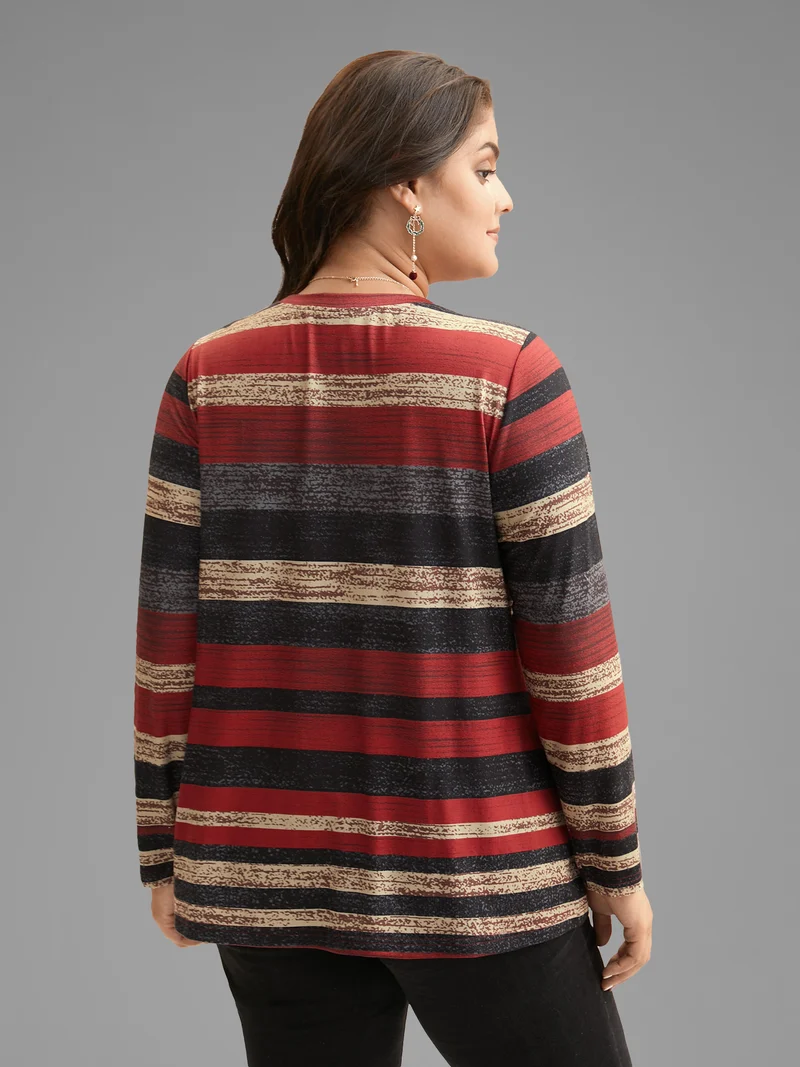 Holiday Colorful Striped Tee