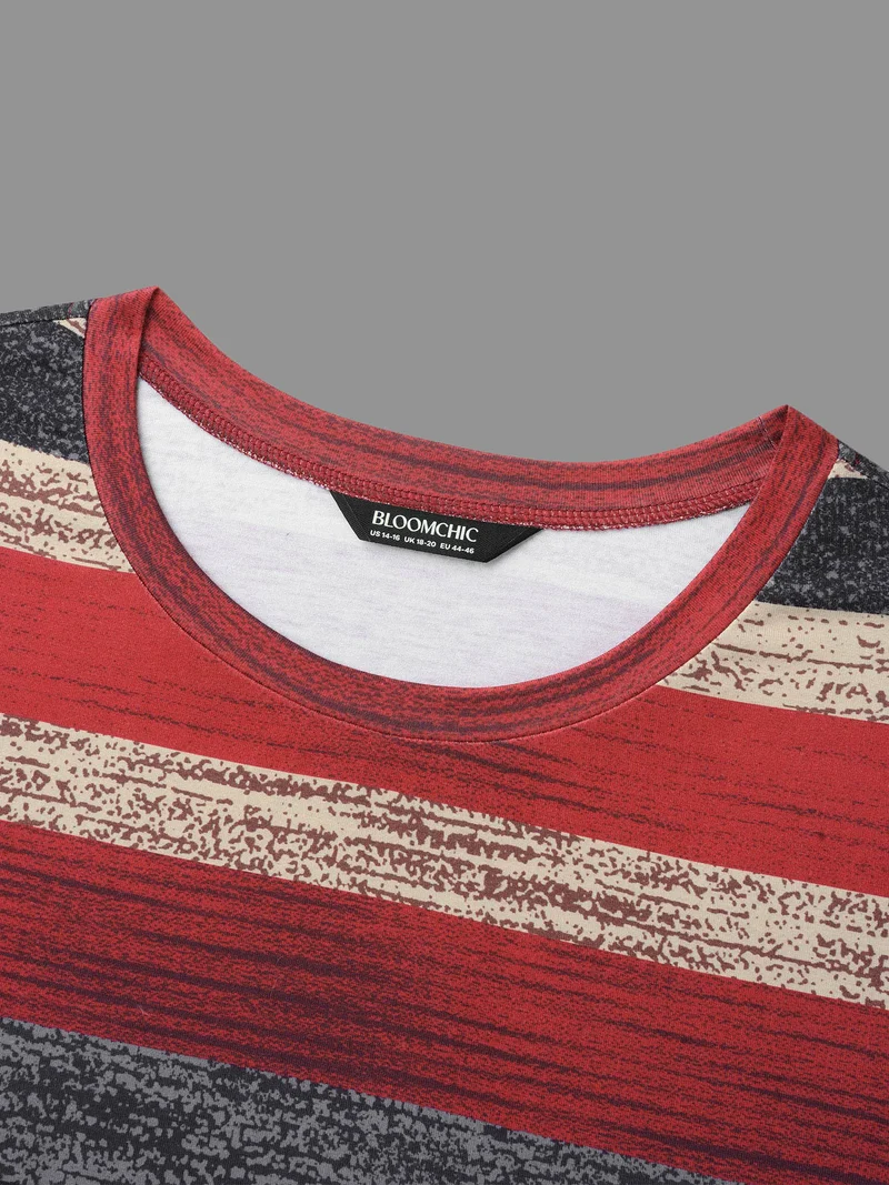 Holiday Colorful Striped Tee