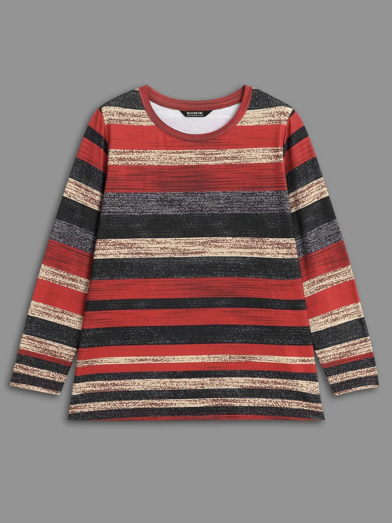 Holiday Colorful Striped Tee