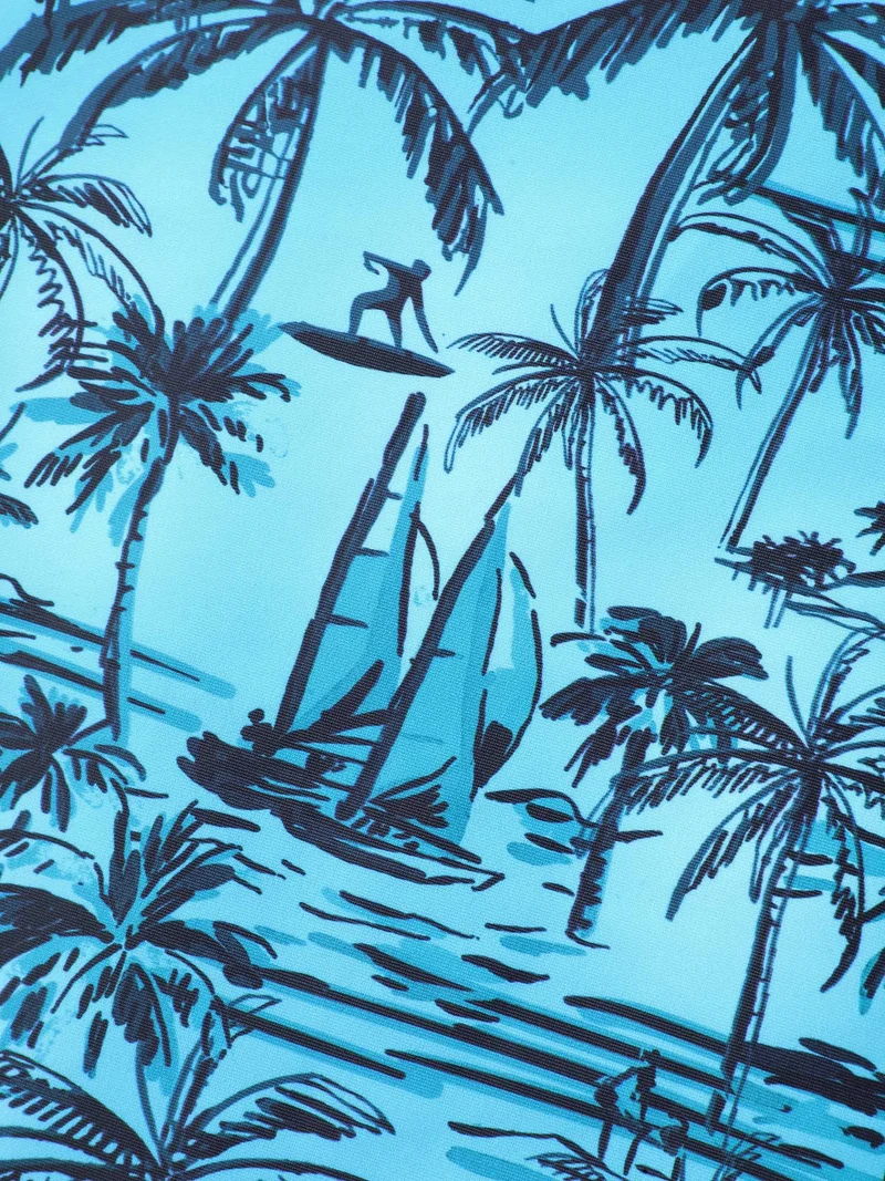 Anti Float Tie Tropical Print Swim Dress