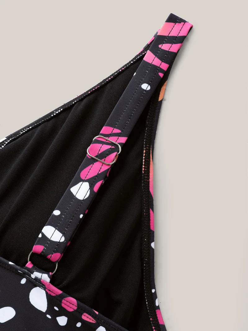 Two-Piece Butterfly Pattern Sarong Swimsuit