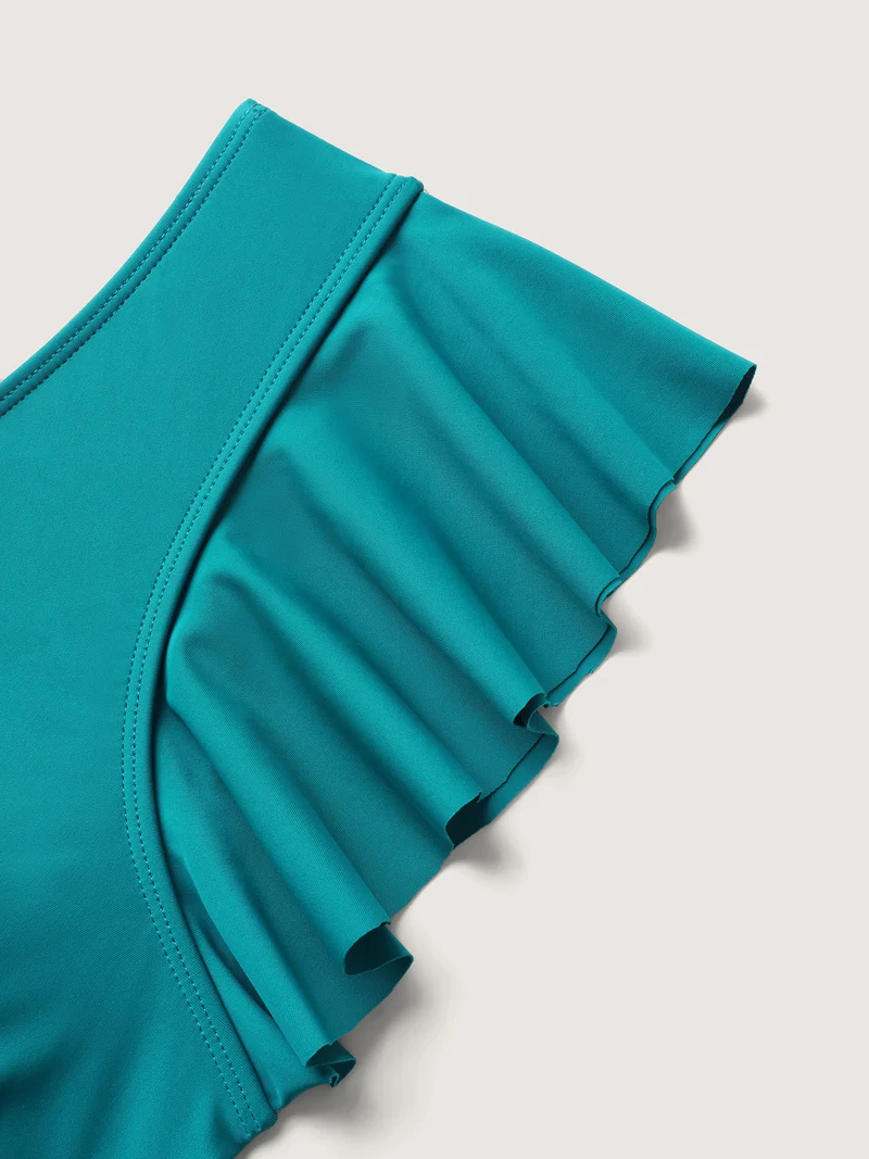Twist Front Fit and Flare Swim Top