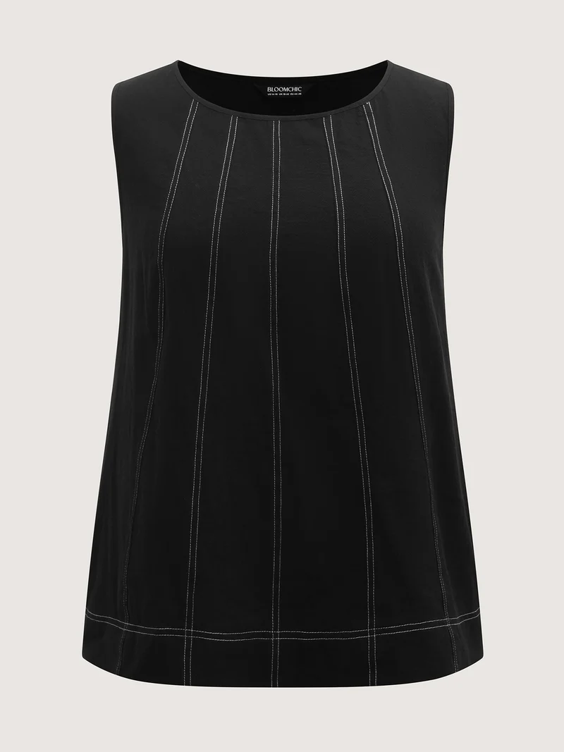 Cotton Color Contrast Seamed Co-ord Set