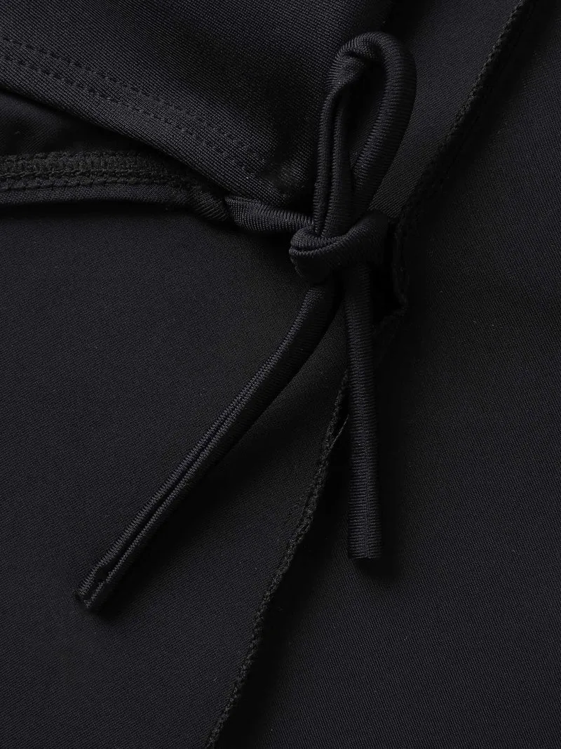 Colorful Ribbon Shell Embroidery Swim Dress